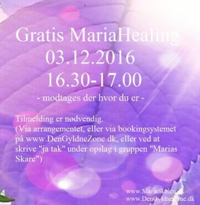 Gratis MariaHealing 03.12.2016, der hvor du er (24.11.2016)